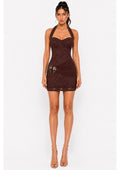 Mini vestido canela
